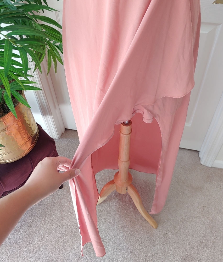 (SOLD) Express Ruffle Slit Maxi Dress Size 8 - Picture 4 of 7